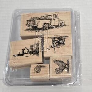 Stampin' Up! Wooden Stamp Set / Countryside / Provincial / EUC